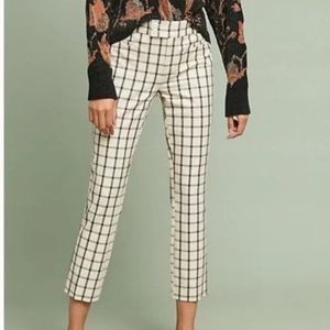 Anthropologie essential slim pant in plaid